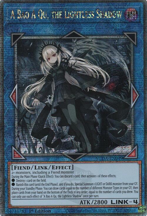 A Bao A Qu, the Lightless Shadow (Quarter Century Secret Rare) [SUDA-EN049] Quarter Century Secret Rare | Exor Games New Glasgow
