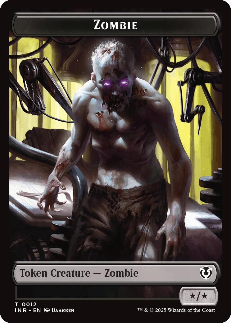 Zombie (0011) // Zombie (0012) Double-Sided Token [Innistrad Remastered Tokens] | Exor Games New Glasgow