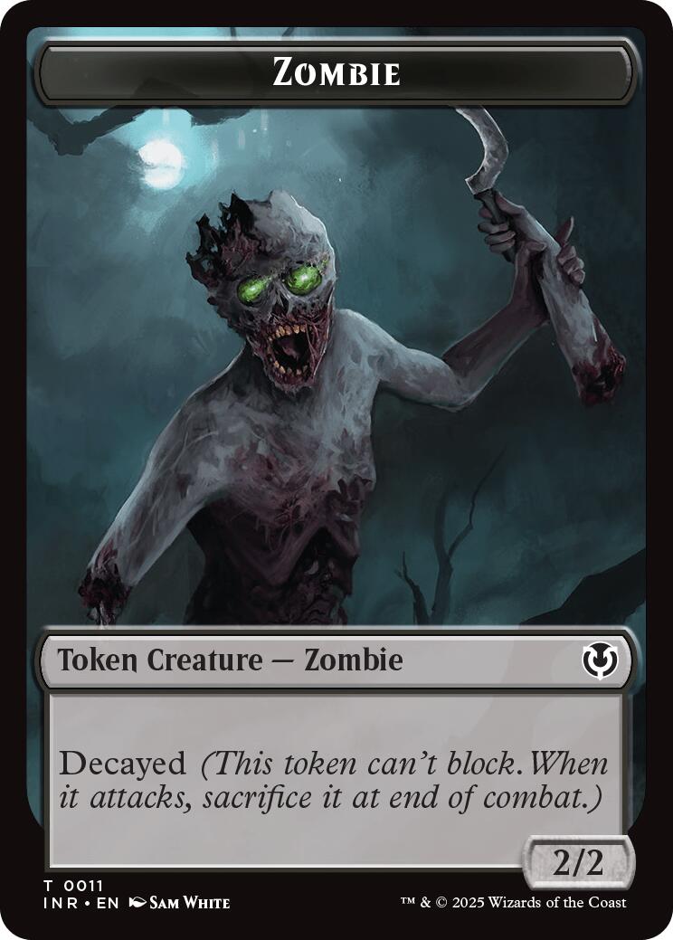 Zombie (0011) // Zombie (0012) Double-Sided Token [Innistrad Remastered Tokens] | Exor Games New Glasgow