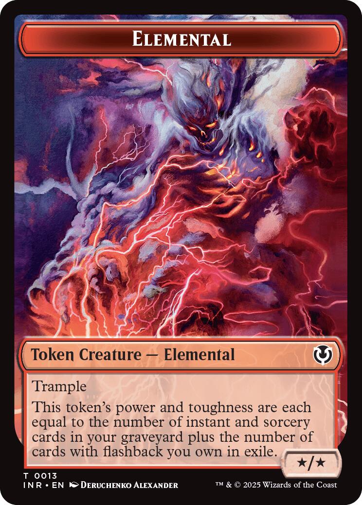 Elemental // Human (0014) Double-Sided Token [Innistrad Remastered Tokens] | Exor Games New Glasgow