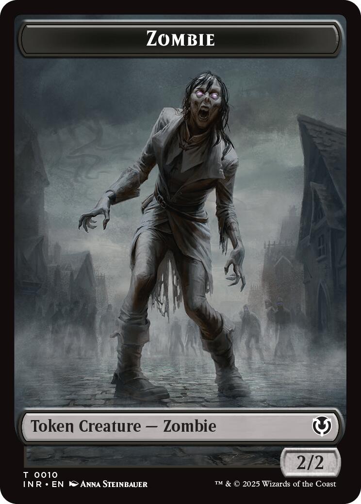 Zombie (0010) // Blood Double-Sided Token [Innistrad Remastered Tokens] | Exor Games New Glasgow