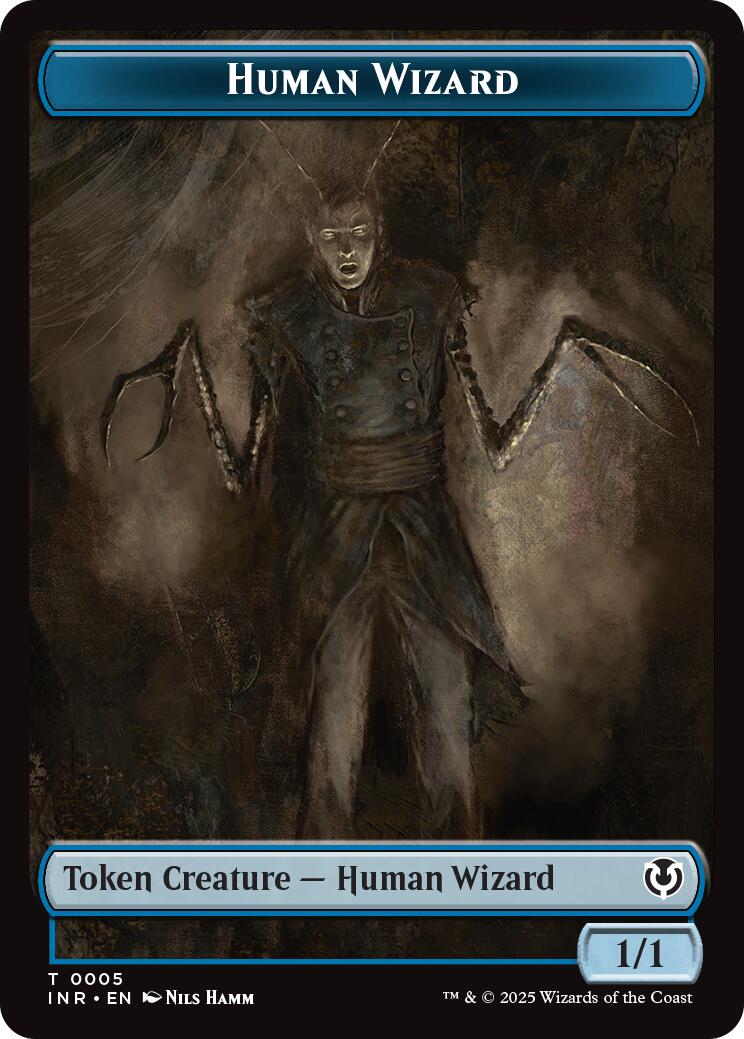 Human Wizard // Emblem - Jace, Unraveler of Secrets Double-Sided Token [Innistrad Remastered Tokens] | Exor Games New Glasgow