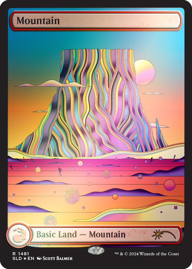 Mountain (1481) (Rainbow Foil) [Secret Lair Drop Series] | Exor Games New Glasgow