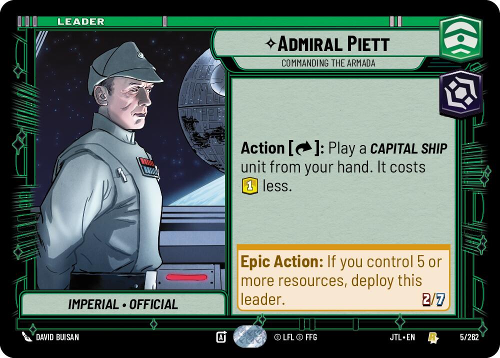 Admiral Piett - Commanding the Armada (005/262) (005/257) [Jump to Lightspeed] | Exor Games New Glasgow