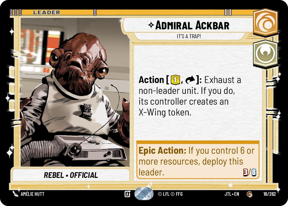 Admiral Ackbar - It's A Trap! (016/262) (016/257) [Jump to Lightspeed] | Exor Games New Glasgow