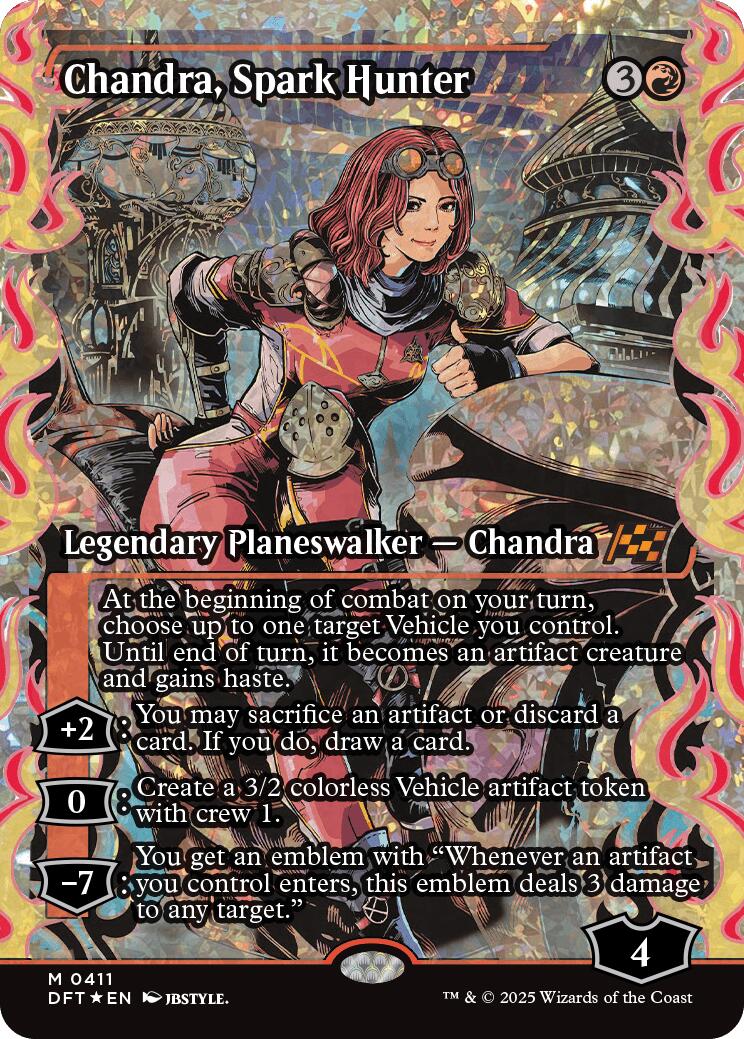 Chandra, Spark Hunter (Showcase Fracture Foil) (Japanese) [Aetherdrift] | Exor Games New Glasgow