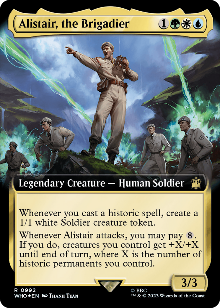 Alistair, the Brigadier (Extended Art) (Surge Foil) [Doctor Who] | Exor Games New Glasgow