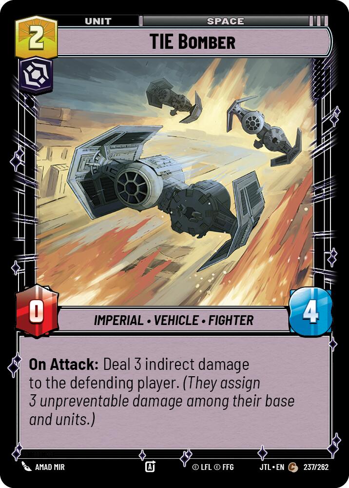 TIE Bomber (237/262) (237/257) [Jump to Lightspeed] | Exor Games New Glasgow