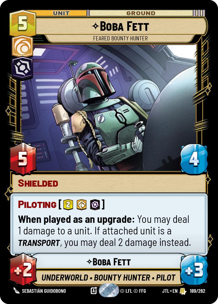 Boba Fett - Feared Bounty Hunter (189/262) (189/257) [Jump to Lightspeed] | Exor Games New Glasgow