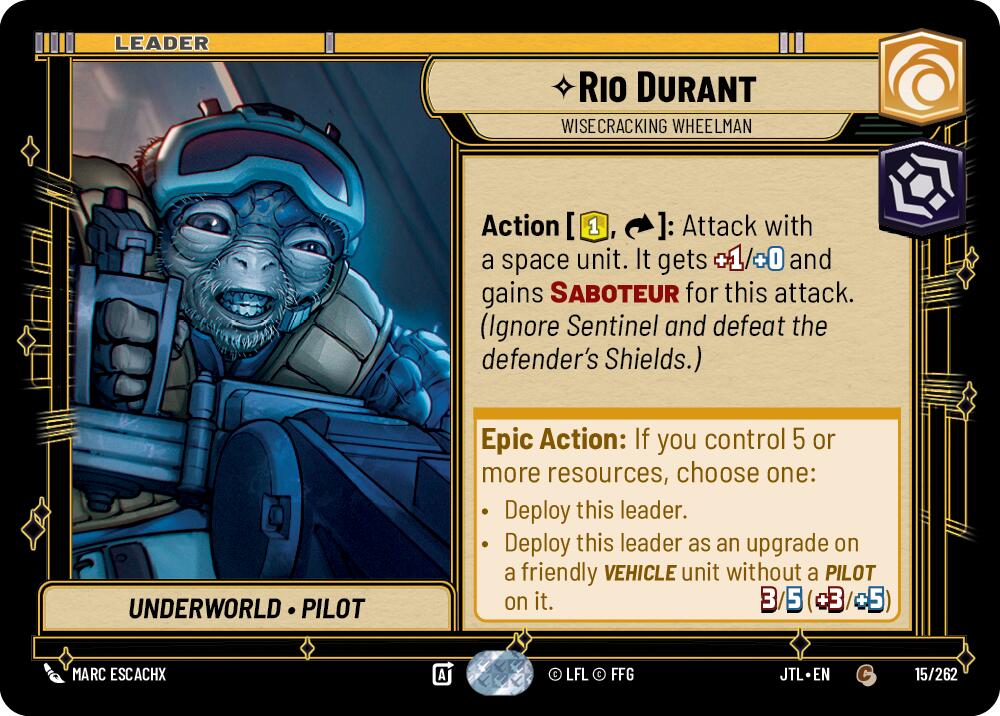 Rio Durant - Wisecrack Wheelman (015/262) (015/257) [Jump to Lightspeed] | Exor Games New Glasgow