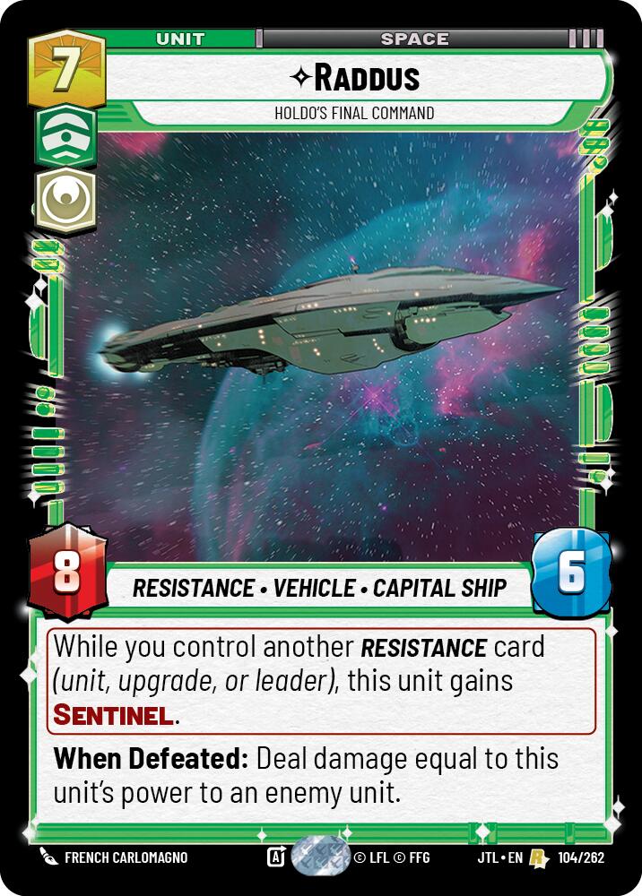 Raddus - Holdo's Final Command (104/262) (104/257) [Jump to Lightspeed] | Exor Games New Glasgow