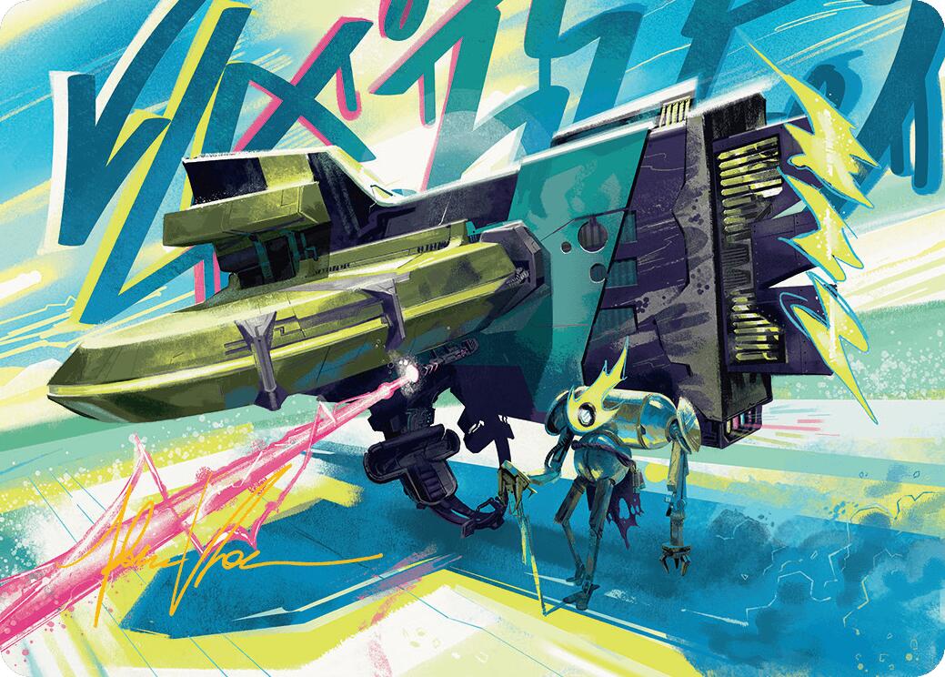 Salvation Engine Art Card (Gold-Stamped Signature) [Aetherdrift Art Series] | Exor Games New Glasgow