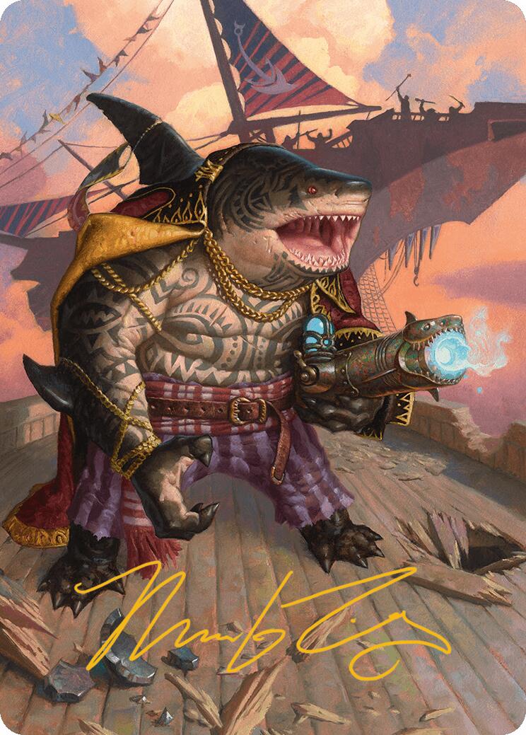 Captain Howler, Sea Scourge Art Card (4/54) (Gold-Stamped Signature) [Aetherdrift Art Series] | Exor Games New Glasgow