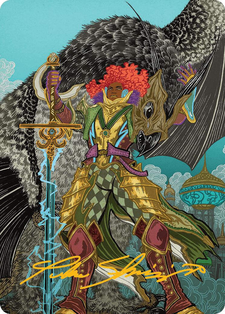 Caradora, Heart of Alacria Art Card (3/54) (Gold-Stamped Signature) [Aetherdrift Art Series] | Exor Games New Glasgow