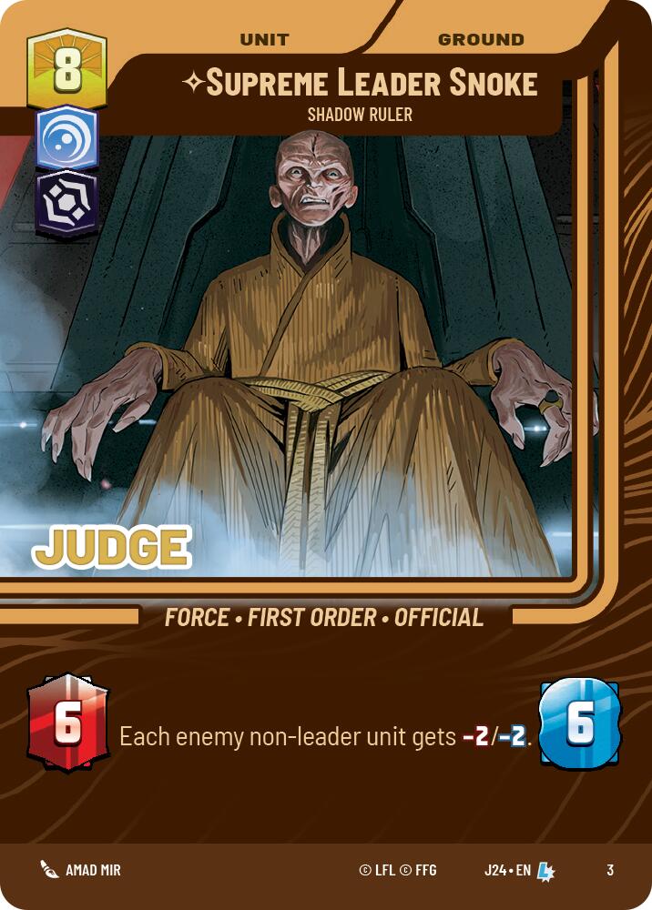 Supreme Leader Snoke - Shadow Ruler (3) (3) [Judge Promos] | Exor Games New Glasgow