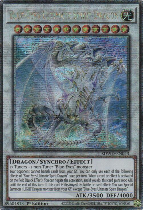 Blue-Eyes Ultimate Spirit Dragon (Quarter Century Secret Rare) [SDWD-EN043] Quarter Century Secret Rare | Exor Games New Glasgow