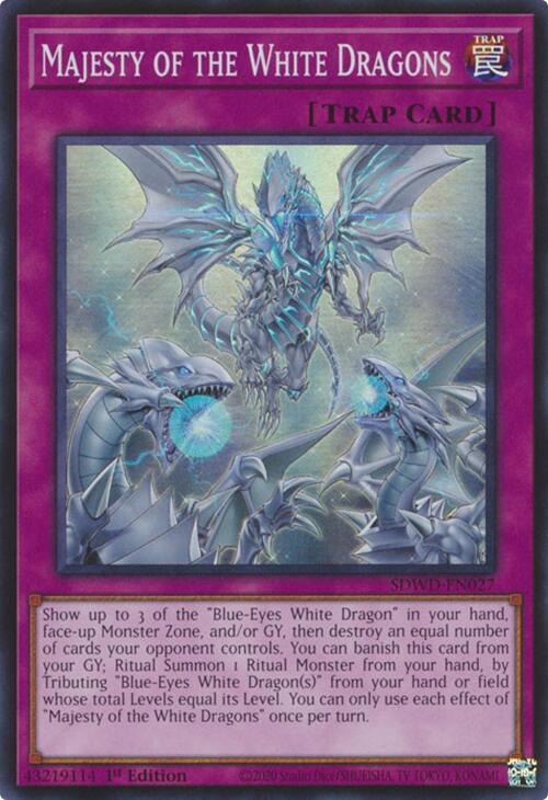 Majesty of the White Dragons [SDWD-EN027] Super Rare | Exor Games New Glasgow