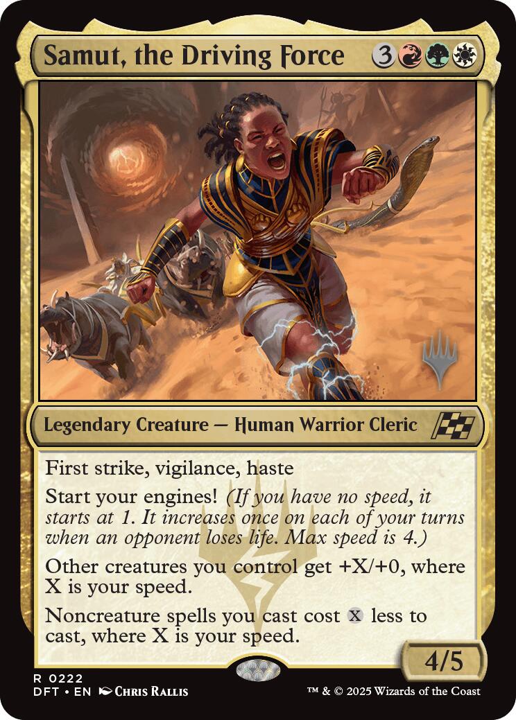 Samut, the Driving Force (Promo Pack) [Aetherdrift Promos] | Exor Games New Glasgow