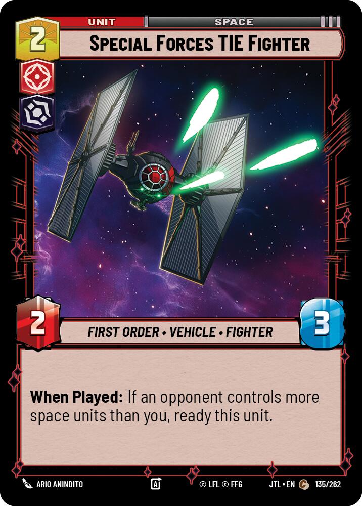 Special Forces TIE Fighter (135/262) (135/257) [Jump to Lightspeed] | Exor Games New Glasgow