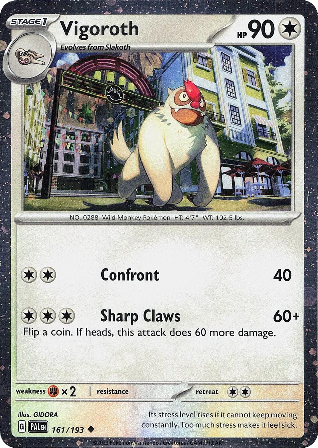 Vigoroth (161/193) (Cosmos Holo) [Scarlet & Violet: Paldea Evolved] | Exor Games New Glasgow