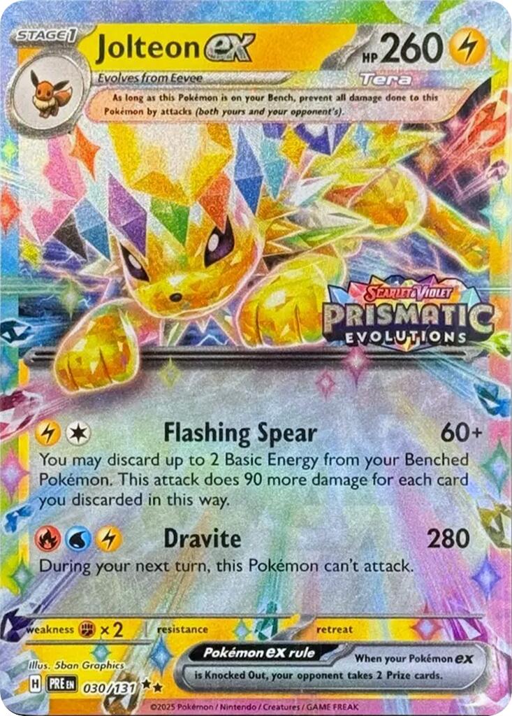 Jolteon ex (030/131) (Prismatic Evolutions Stamp) [Scarlet & Violet: Prismatic Evolutions] | Exor Games New Glasgow
