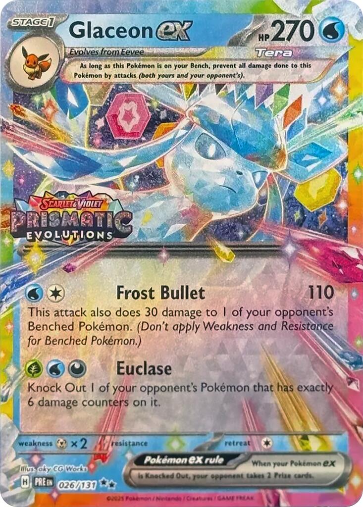 Glaceon ex (026/131) (Prismatic Evolutions Stamp) [Scarlet & Violet: Prismatic Evolutions] | Exor Games New Glasgow