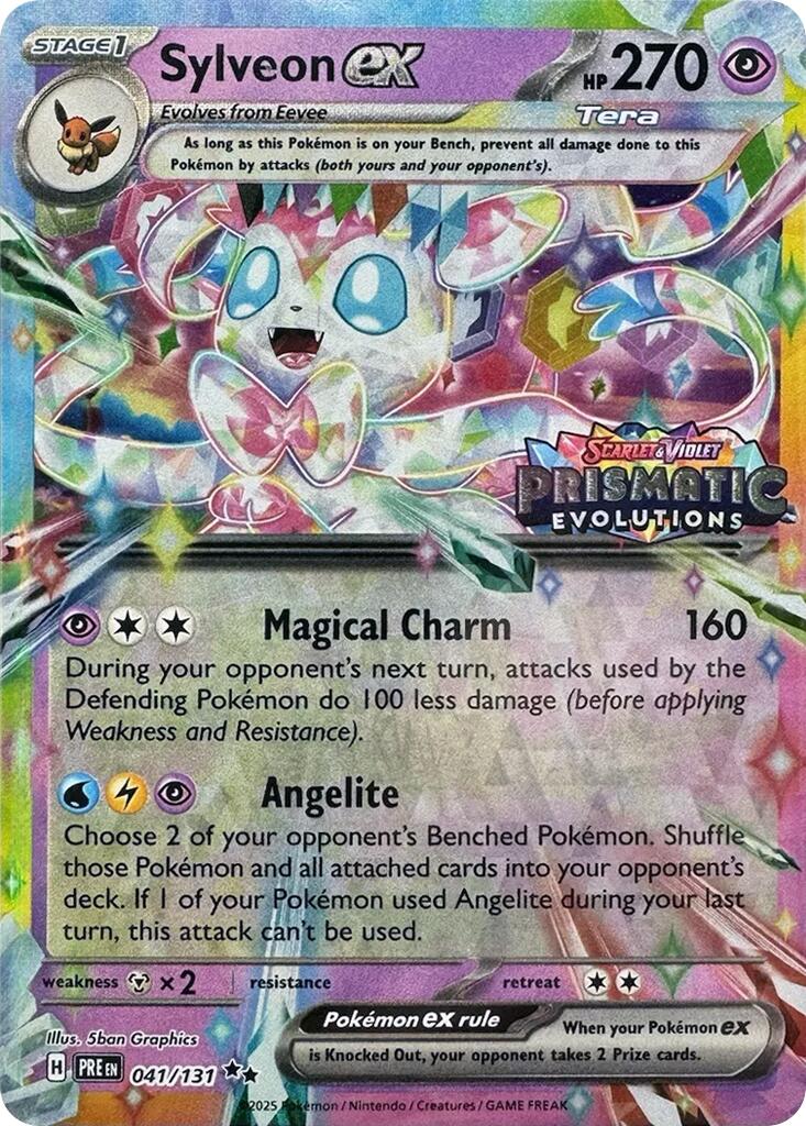 Sylveon ex (041/131) (Prismatic Evolutions Stamp) [Scarlet & Violet: Prismatic Evolutions] | Exor Games New Glasgow