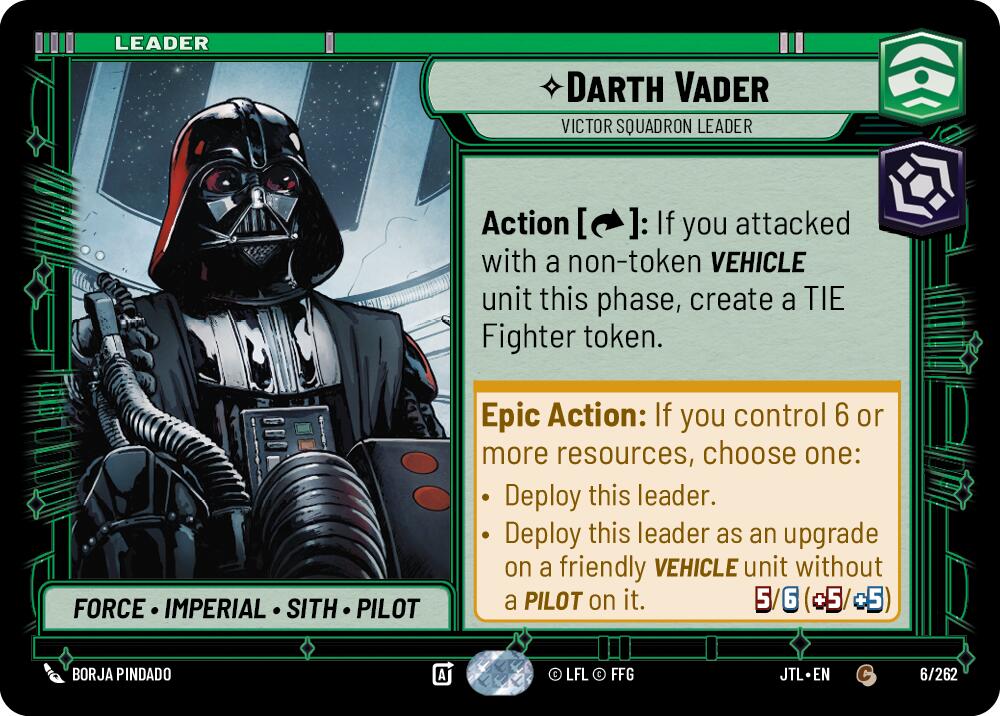 Darth Vader - Victor Squadron Leader (006/262) (006/257) [Jump to Lightspeed] | Exor Games New Glasgow