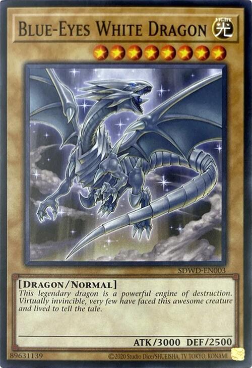 Blue-Eyes White Dragon (Unlimited Misprint) [SDWD-EN003] Common | Exor Games New Glasgow