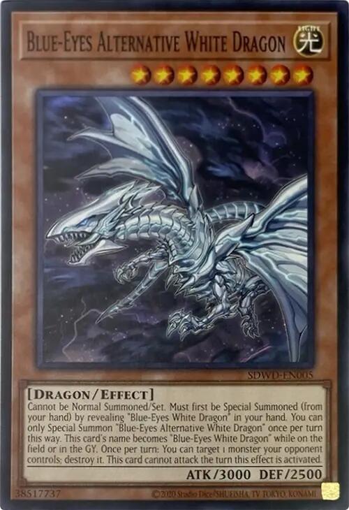 Blue-Eyes Alternative White Dragon (Unlimited Misprint) [SDWD-EN005] Common | Exor Games New Glasgow