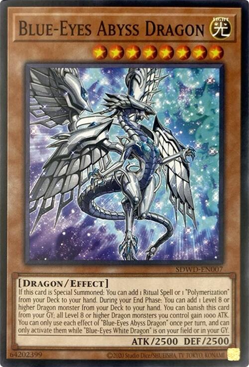 Blue-Eyes Abyss Dragon (Unlimited Misprint) [SDWD-EN007] Common | Exor Games New Glasgow