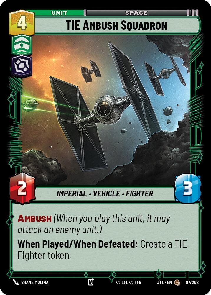 TIE Ambush Squadron (087/262) (087/257) [Jump to Lightspeed] | Exor Games New Glasgow