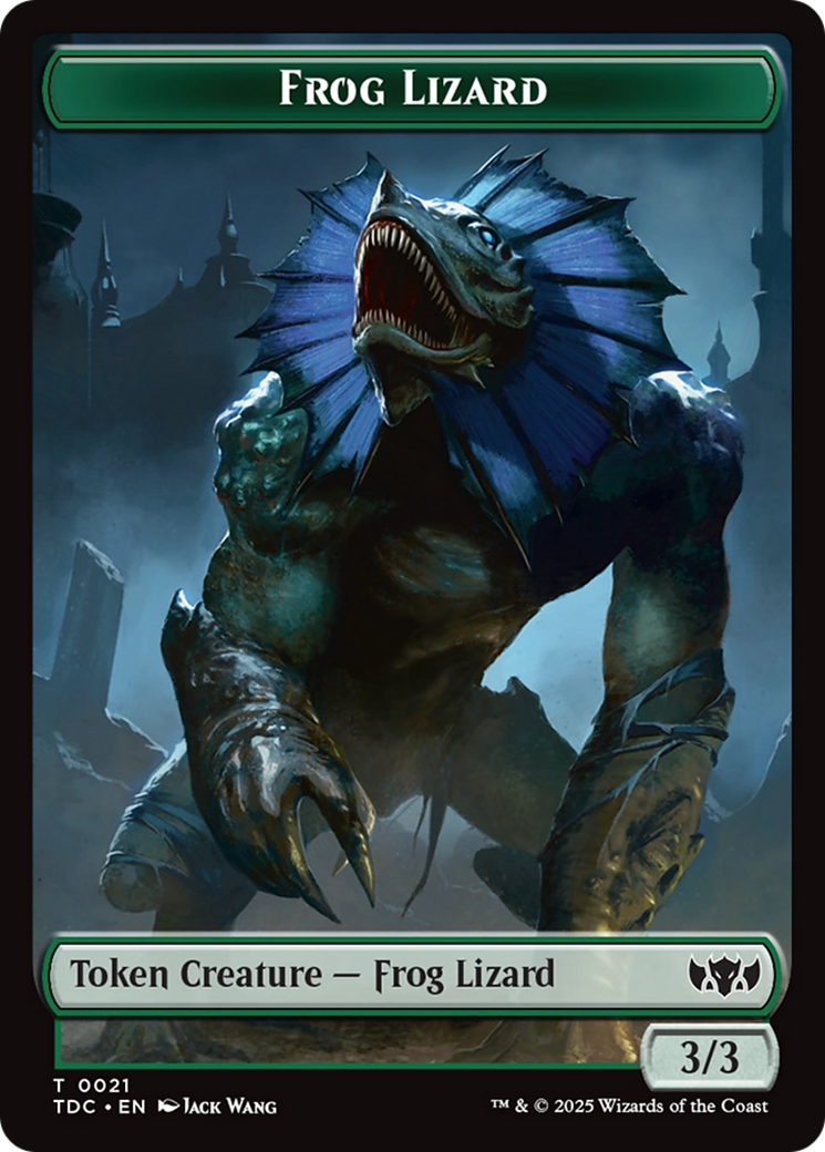 Frog Lizard // Dragon (0014) Double-Sided Token [Tarkir: Dragonstorm Commander Tokens] | Exor Games New Glasgow