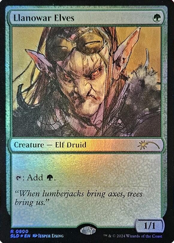 Llanowar Elves (0800) (Rainbow Foil) [Secret Lair Drop Series] | Exor Games New Glasgow