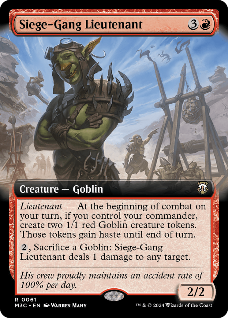 Siege-Gang Lieutenant (Extended Art) [Modern Horizons 3 Commander] | Exor Games New Glasgow