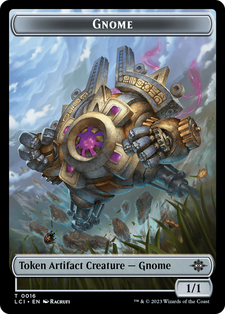 Gnome // Golem Double-Sided Token [The Lost Caverns of Ixalan Tokens] | Exor Games New Glasgow