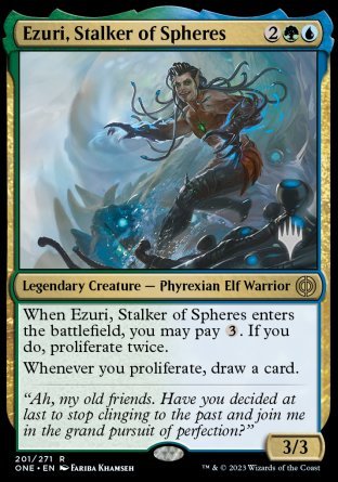 Ezuri, Stalker of Spheres (Promo Pack) [Phyrexia: All Will Be One Promos] | Exor Games New Glasgow