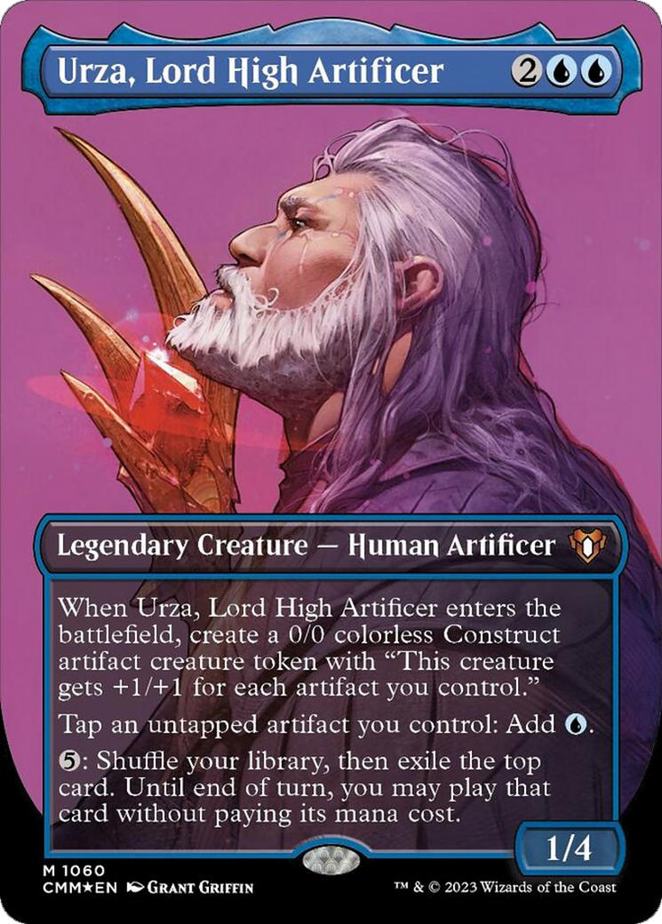 Urza, Lord High Artificer (Borderless Textured Foil Frame Break) [Commander Masters] | Exor Games New Glasgow