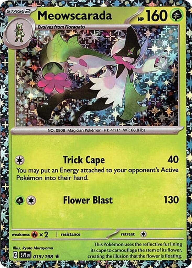 Meowscarada (015/198) (Sparkle Holo) [Miscellaneous Cards] | Exor Games New Glasgow