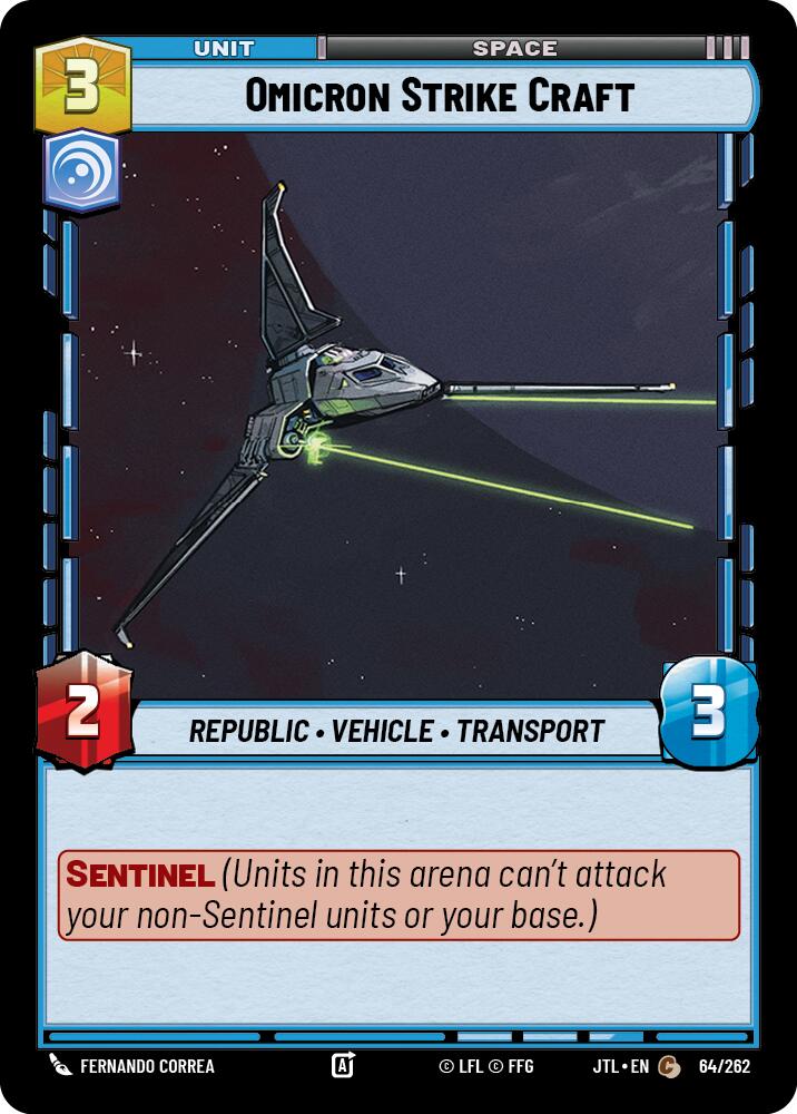 Omicron Strike Craft (064/262) (064/262) [Jump to Lightspeed] | Exor Games New Glasgow