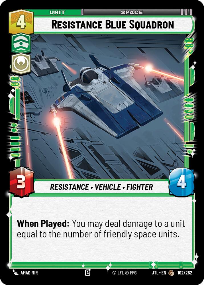 Resistance Blue Squadron (102/262) (102/262) [Jump to Lightspeed] | Exor Games New Glasgow