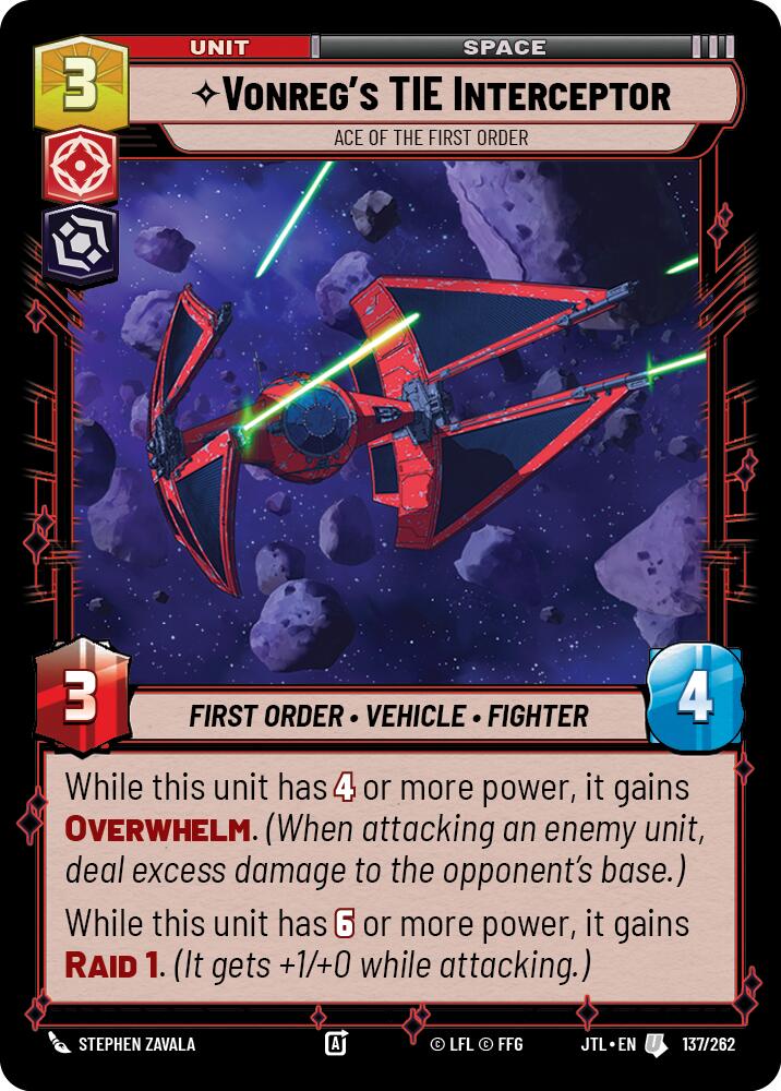 Vonreg's TIE Interceptor - Ace of the First Order (137/262) (137/262) [Jump to Lightspeed] | Exor Games New Glasgow