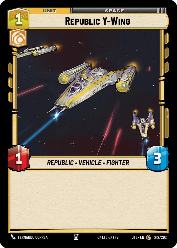 Republic Y-Wing (212/262) (212/262) [Jump to Lightspeed] | Exor Games New Glasgow