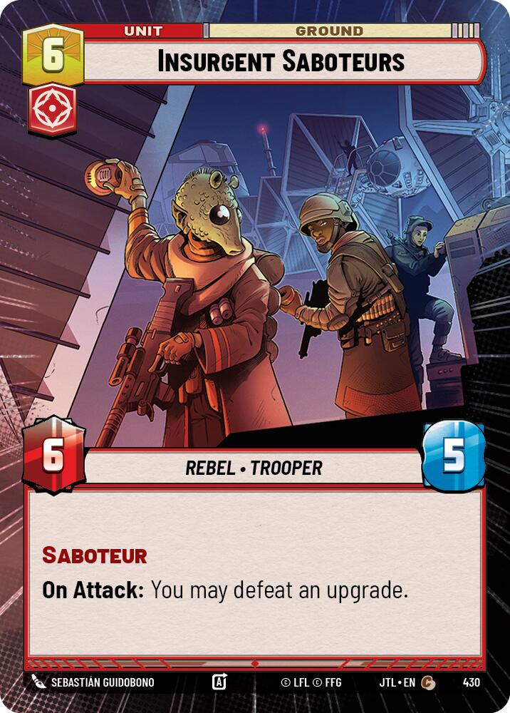 Insurgent Saboteurs (430) (Hyperspace) (430) [Jump to Lightspeed] | Exor Games New Glasgow