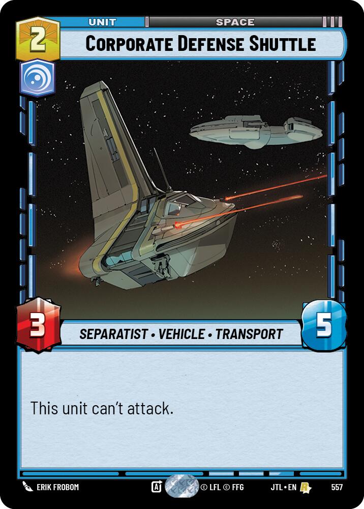 Corporate Defense Shuttle (557) (557) [Jump to Lightspeed] | Exor Games New Glasgow