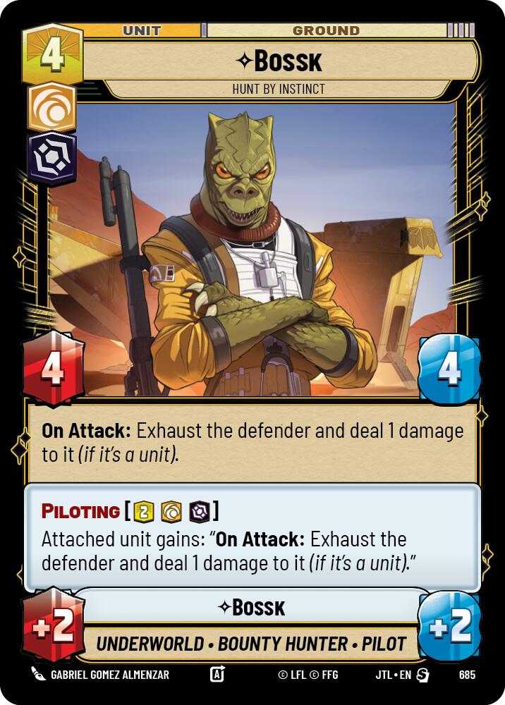 Bossk - Hunt By Instinct (685) (685) [Jump to Lightspeed] | Exor Games New Glasgow
