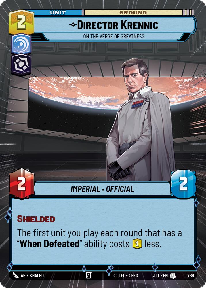 Director Krennic - On the Verge of Greatness (766) (Hyperspace Foil) (766) [Jump to Lightspeed] | Exor Games New Glasgow