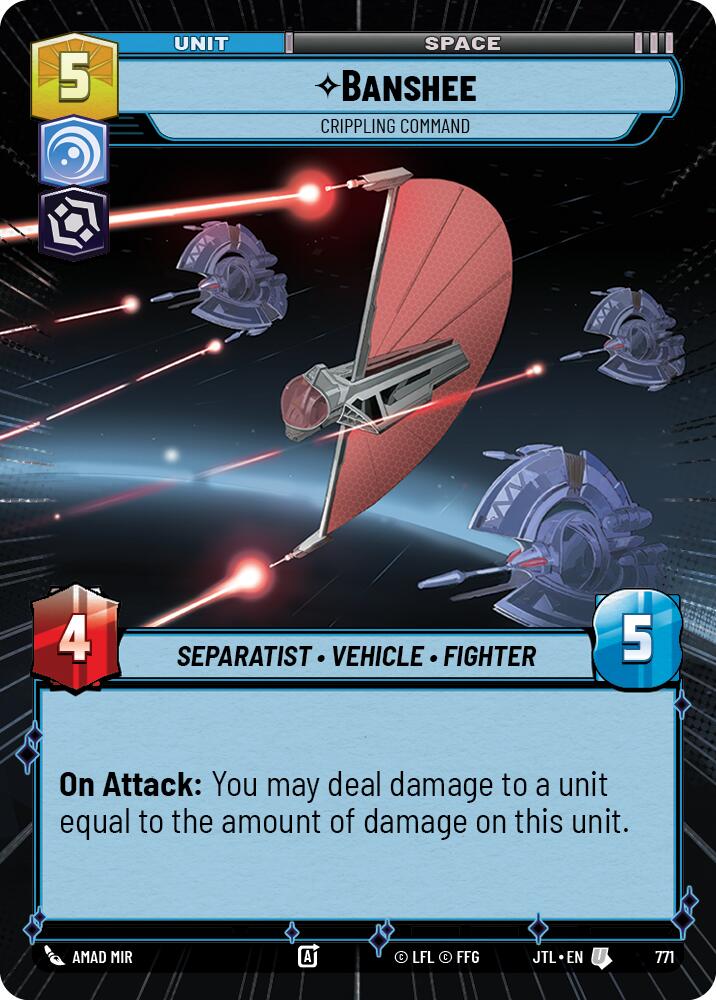 Banshee - Crippling Command (771) (Hyperspace Foil) (771) [Jump to Lightspeed] | Exor Games New Glasgow