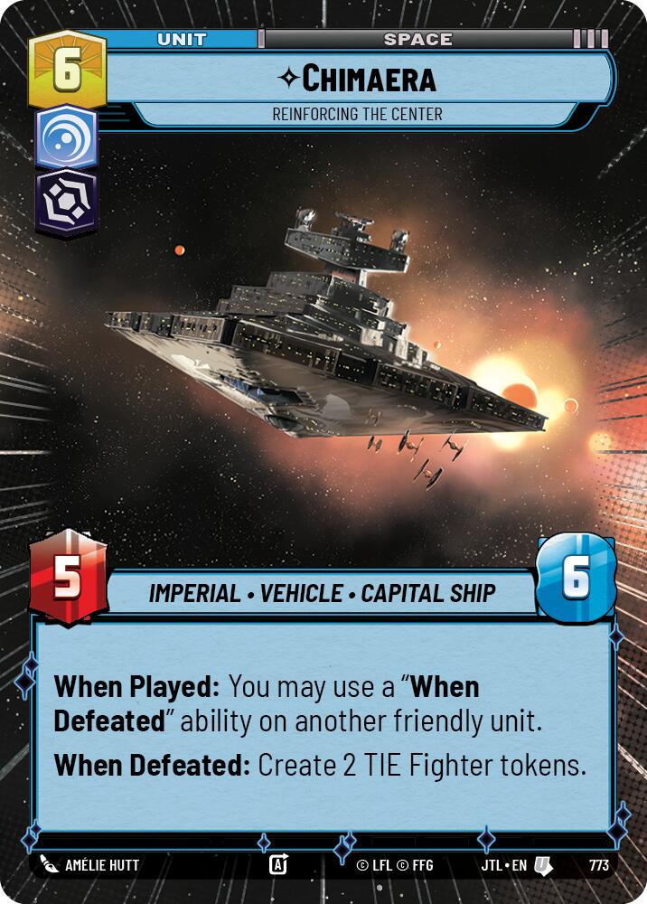 Chimaera - Reinforcing the Center (773) (Hyperspace Foil) (773) [Jump to Lightspeed] | Exor Games New Glasgow