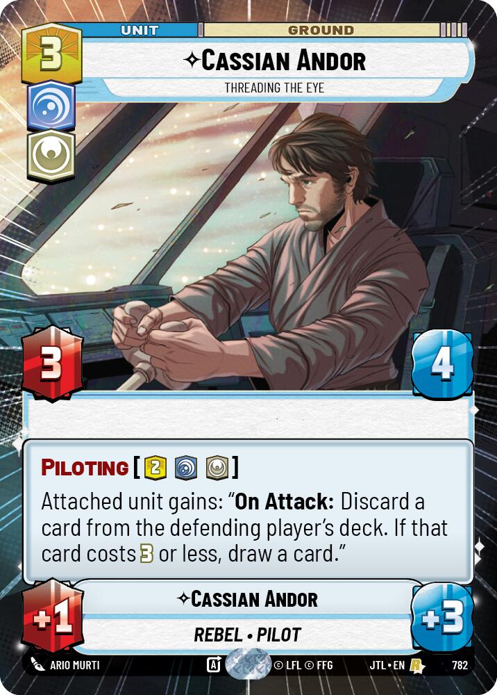 Cassian Andor - Threading the Eye (782) (Hyperspace Foil) (782) [Jump to Lightspeed] | Exor Games New Glasgow